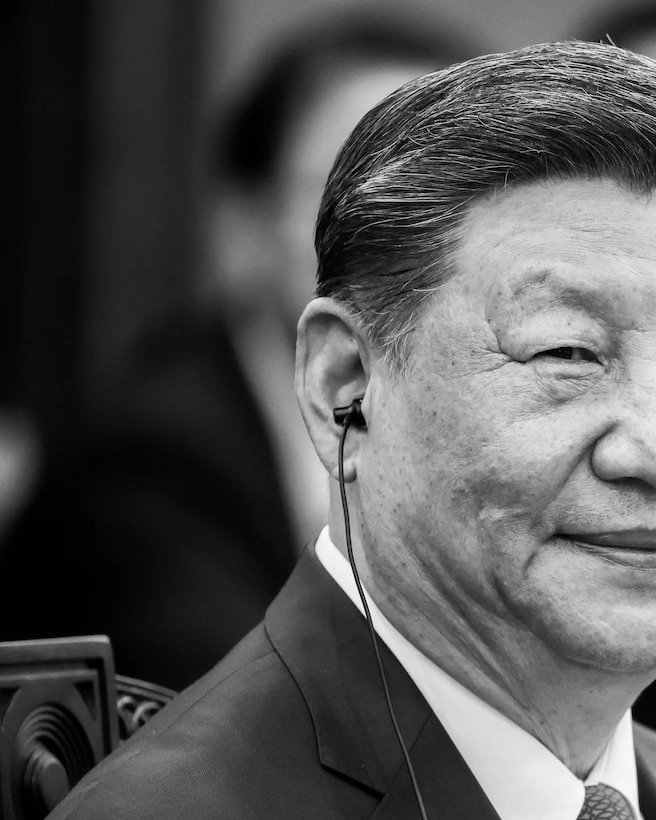 Side profile of Chinese President Xi Jinping