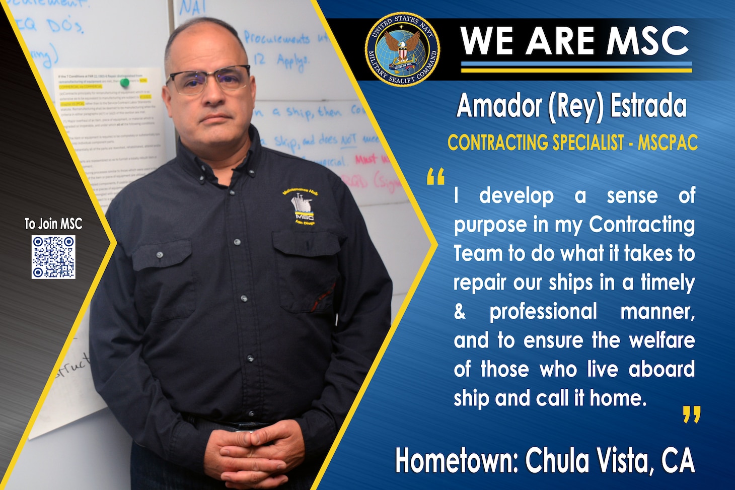 We Are MSC: Amador (Rey) Estrada