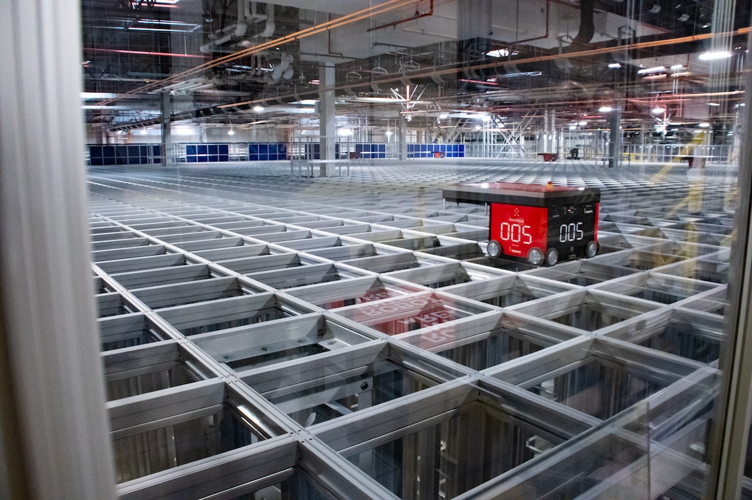 A Dematic Modular Conveyor System is being installed at Defense Logistics Agency Distribution Susquehanna, Pennsylvania