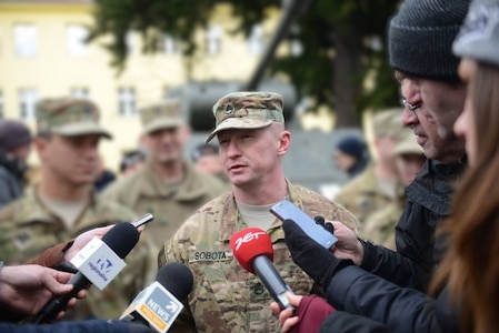 SFC Sobota at speaking engagement