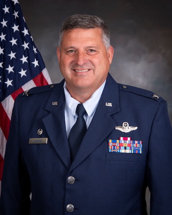The official headshot of Colonel Kilburg - Vice Commander of the 128th Air Refueling Wing. (photo by MSgt Kellen Kroening)
