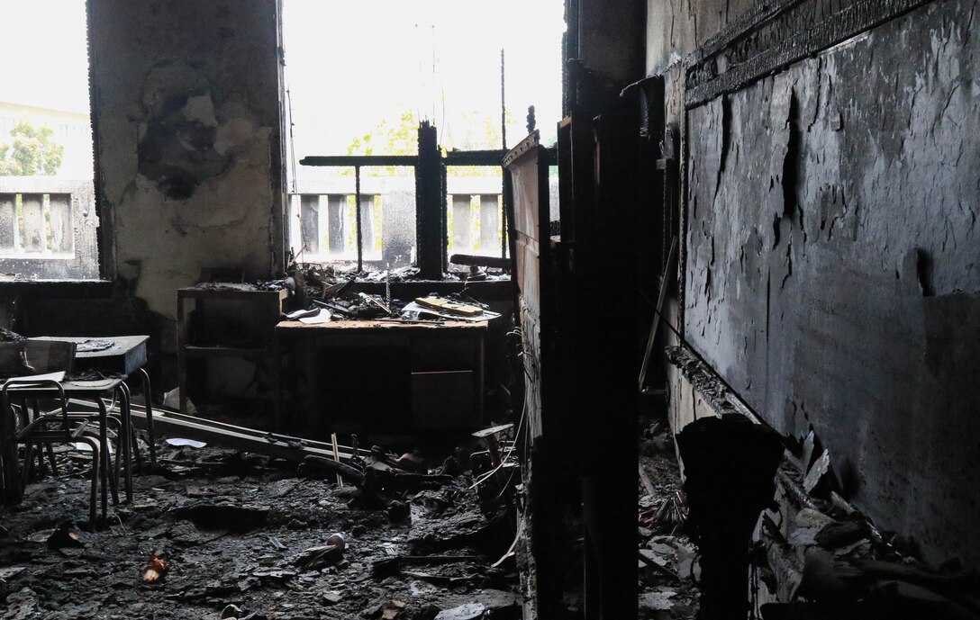 A classroom at the Eliot Arts Magnet Academy in Altadena, California awaits debris removal being coordinated and supervised by the U.S. Army Corps of engineers. Heavily damaged by the January 2025 Southern California wildfires, much of the school’s campus was damaged by the flames and heat, April 15.

USACE is working in partnership with local, state and the Federal Emergency Management Agency in response to the Southern California Wildfires.