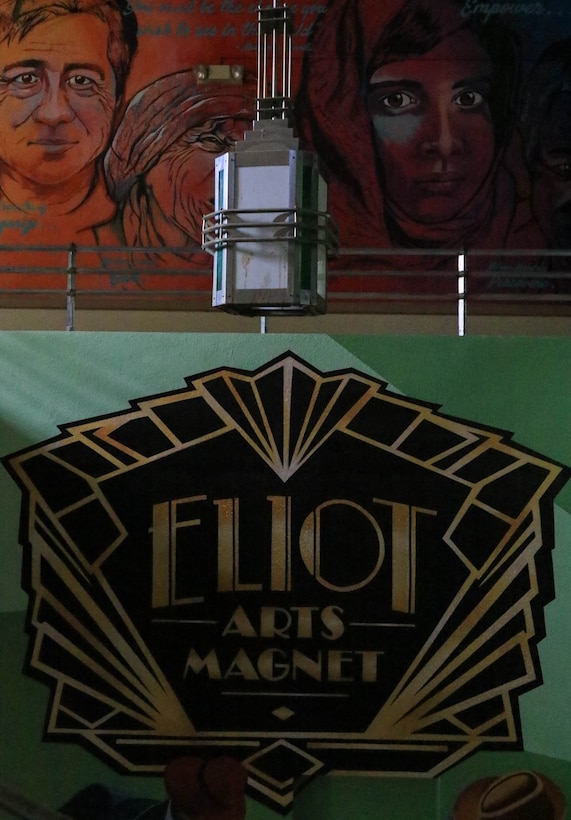 Murals line the second floor hallway with an art deco light that hangs above the main entrance to the Eliot Arts Magnet Academy in Altadena, CA. Much of the school’s buildings were heavily damaged by the January 2025 Southern California wildfires, April 15.

USACE is working in partnership with local, state and the Federal Emergency Management Agency in response to the Southern California Wildfires.