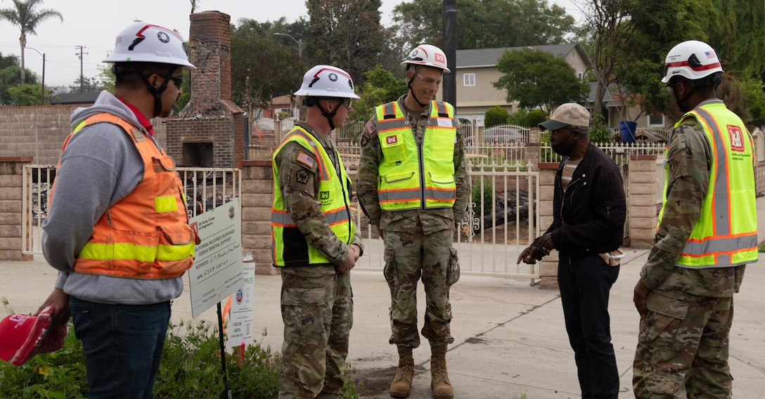 USACE officers, employees, and contractors help kickstart the clearing of debris at Darius Wallace's home following the Southern California wildfires. 

USACE is working in partnership with local, state and the Federal Emergency Management Agency in response to the Southern California Wildfires.