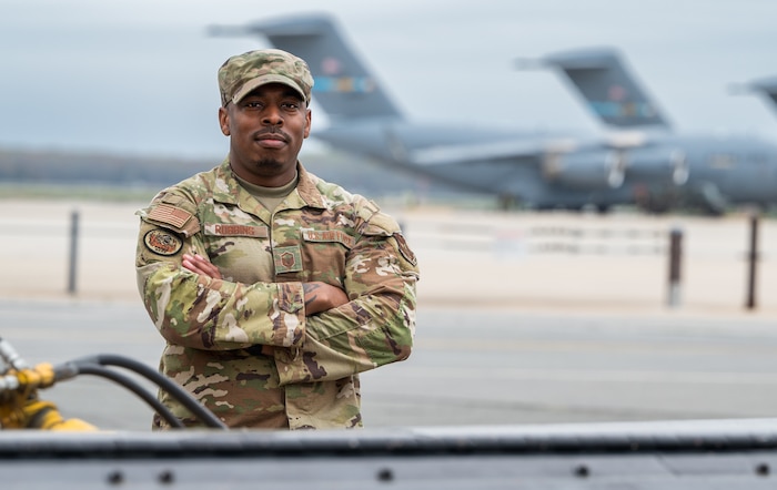 Sergeant poses for photograph