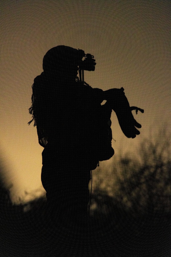 A U.S. Marine with 3d Reconnaissance Battalion, 3d Marine Division prepares to step off at night for bilateral surveillance and patrolling training during Korean Marine Exercise Program 25.1 at Camp Casey, South Korea, March 5, 2025. KMEP is a semi-annual exercise that provides iterative opportunities for Republic of Korea Marine Corps and U.S. Marine Corps units to train together, improving their combined capabilities to deter threats and maintain peace on the Korean Peninsula. (U.S. Marine Corps photo by Lance Cpl. Kendrick Jackson)