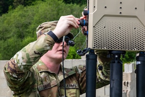 3rd Infantry Division Soldiers operate counter-Unmanned Aerial Systems during Combined Resolve