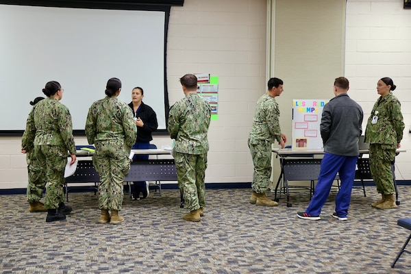 Hospital nurses and corpsmen assigned to Navy Medicine Readiness and Training Command (NMRTC) Twentynine Palms participate in hands-on training during the Annual Nursing and Corpsmen Skills Fair, held April 29–30. The two-day event focused on sharpening essential medical skills such as blood administration, high-level disinfection, suicide screening, and medication delivery using newly upgraded Alaris infusion pumps. Designed in response to regulatory standards and command-wide data trends, the fair emphasized readiness, patient safety, and teamwork through simulation-based learning and collaborative training sessions. The training ensures that Navy medical personnel remain highly skilled, adaptable, and prepared to deliver high-quality care in both military treatment facilities and deployed environments (U.S. Navy photo by Christopher C. Jones, NHTP/NMRTC Twentynine Palms public affairs officer).
