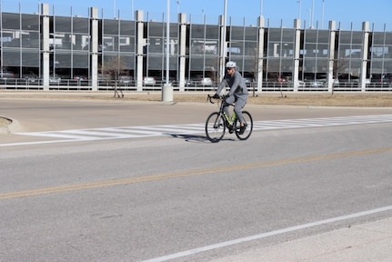 Lt. Col John Hutka in cycling practice at the Fort Cavazos SRU.