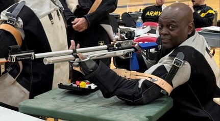 Master Sgt. David gates participating in the 2025 Army Trials.