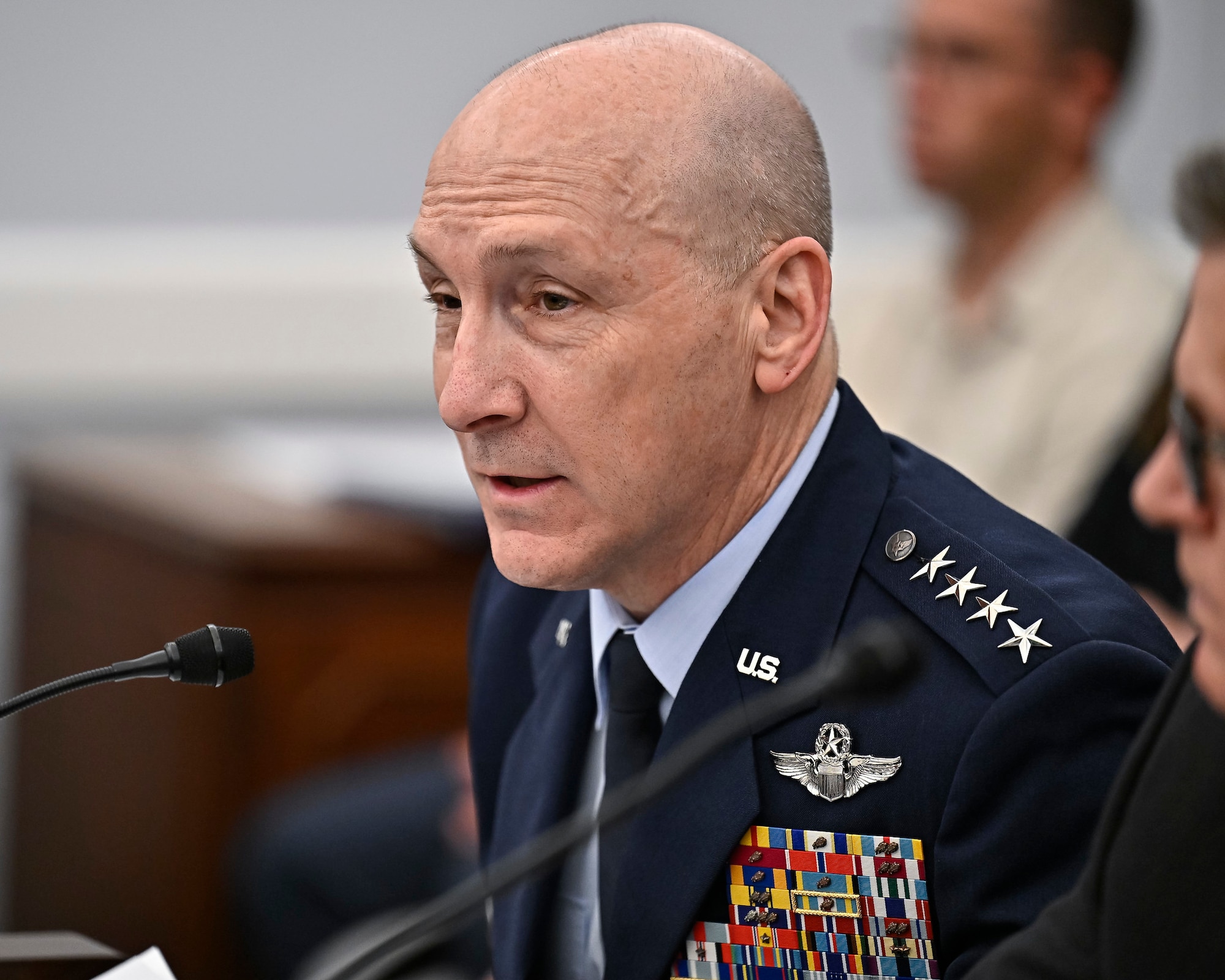 Gen. David Allvin testifies to congressional committee.