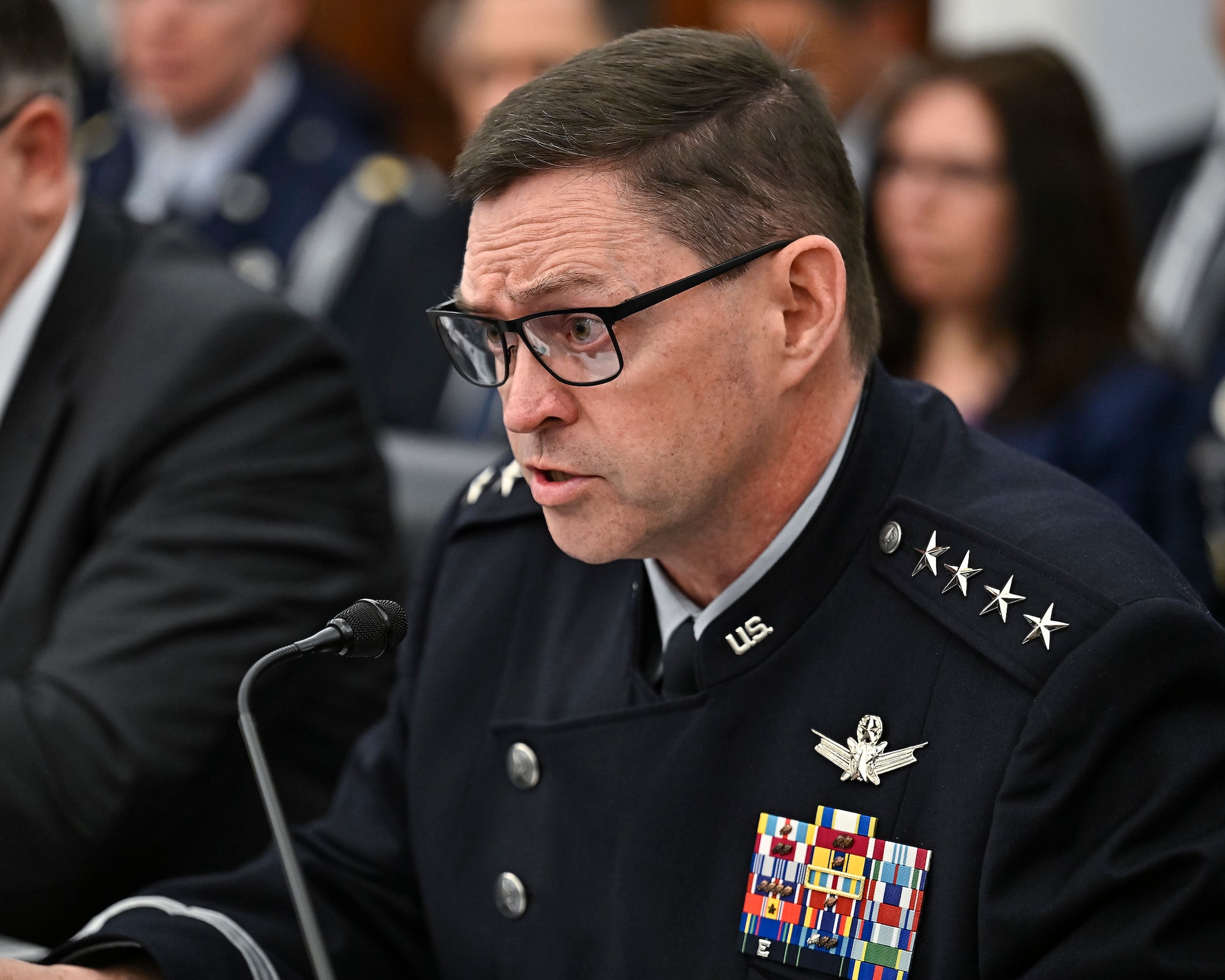 Gen. Chance Saltzman testifies to congressional committee.