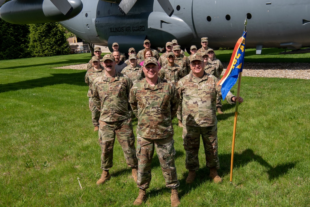 Airmen pose for a group photo.
