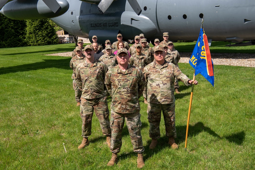 Airmen pose for a group photo.