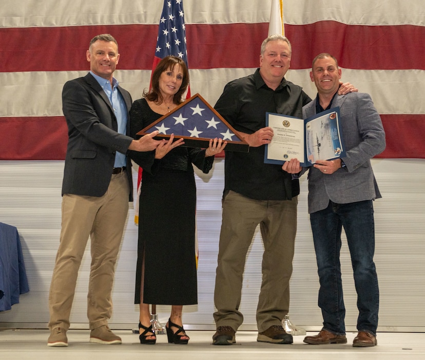Airmen attend the 2025 retirement dinner at the 182nd Airlift Wing.