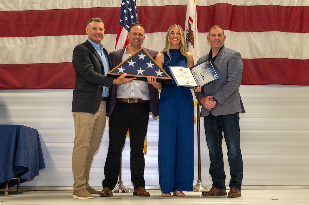 Airmen attend the 2025 retirement dinner at the 182nd Airlift Wing.