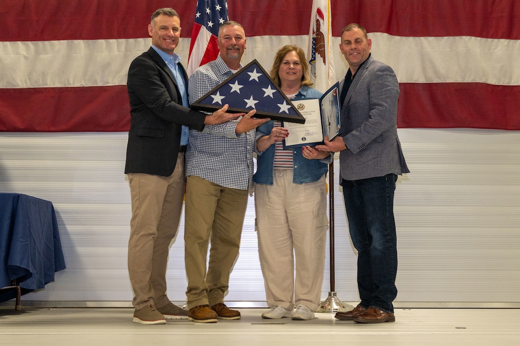 Airmen attend the 2025 retirement dinner at the 182nd Airlift Wing.