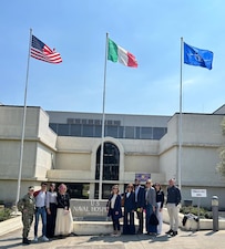 250430-N-TY711-7089 SIGONELLA, Italy. (April 30, 2025) Lieutenant Commander Brandi Gibson, Case Manager and neonatal nurse assigned to U.S. Naval Hospital (USNH) Sigonella, assists with hospital tour for host nation neonatal teams from two local Neonatal Intensive Care Units (NICU). The visit was prompted by a recent neonatal case in which these two Italian hospitals collaborated with USNH Sigonella in the continuum of care for a premature newborn. (U.S. Navy photo courtesy photo)