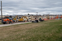 Photo of machines working on the water lines