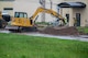 Photo of machine digging lines