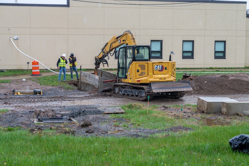 Photo of machine digging in the ground