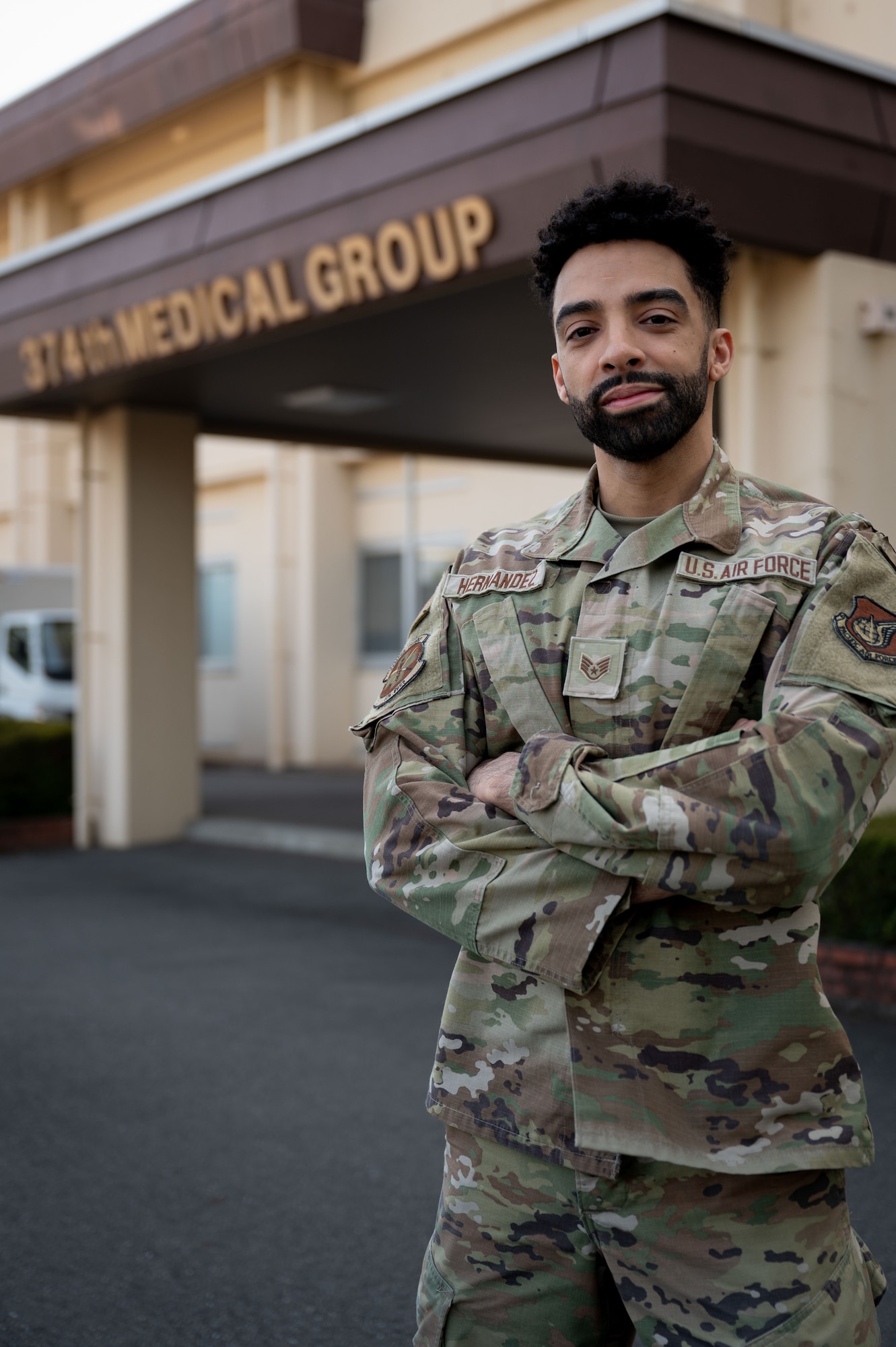 Airmen poses for a photo