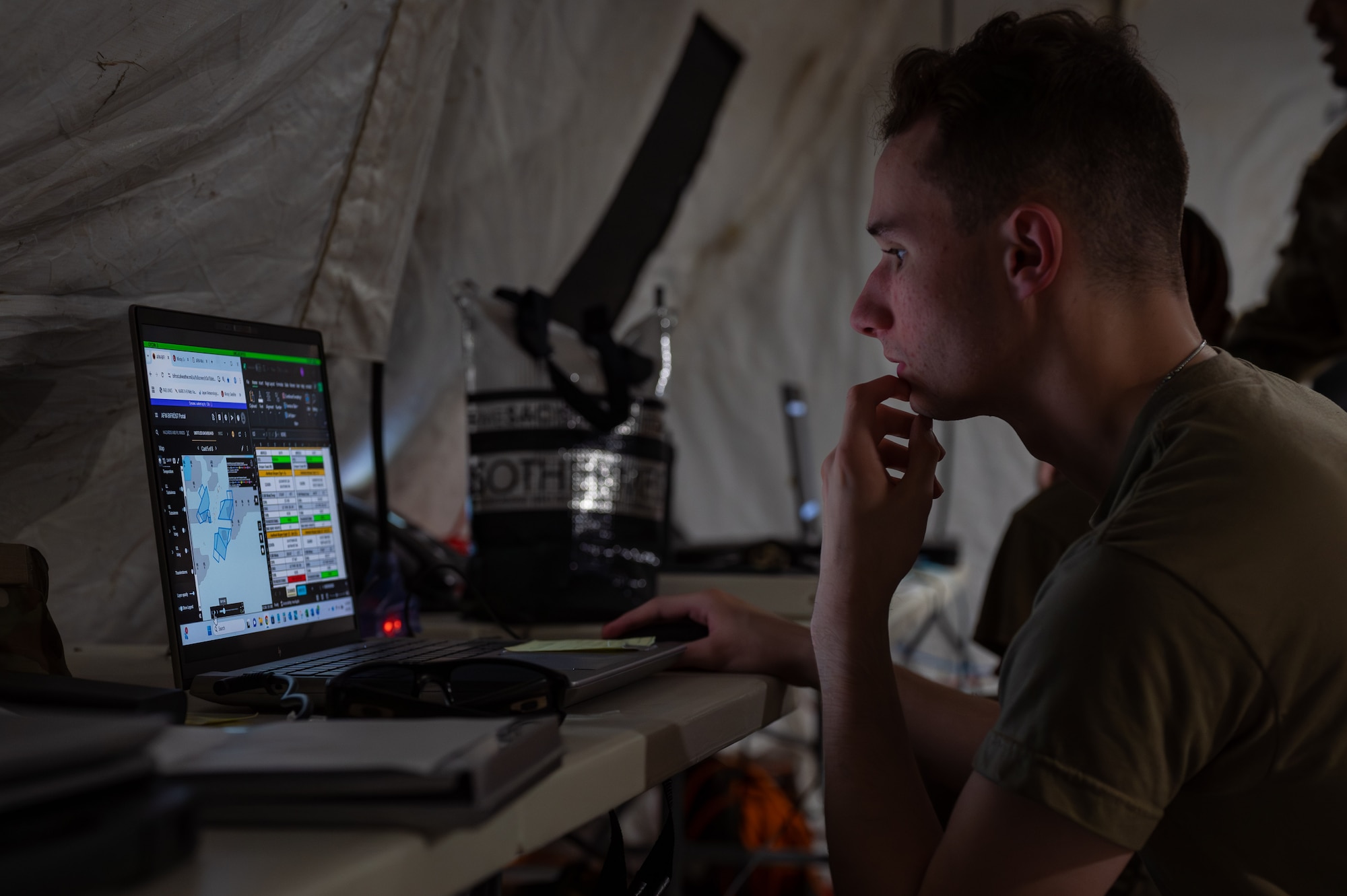 An Airman conducting weather operations from Marine Corps Air Station Futenma