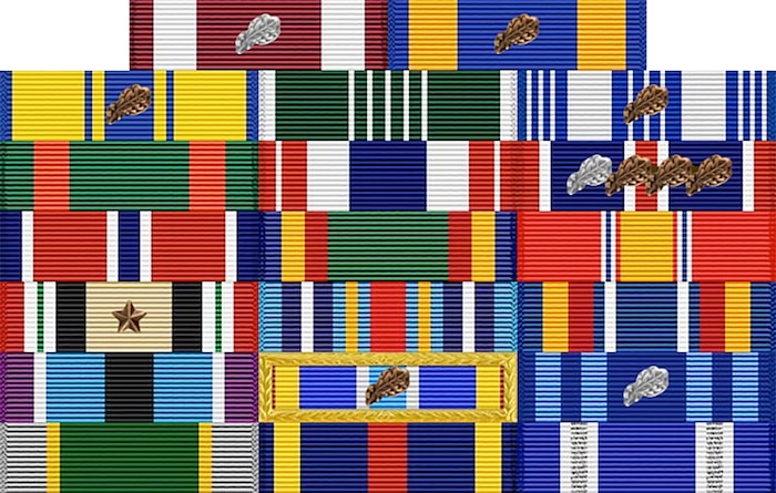 Col Christine Love van Weezendonk's ribbon rack