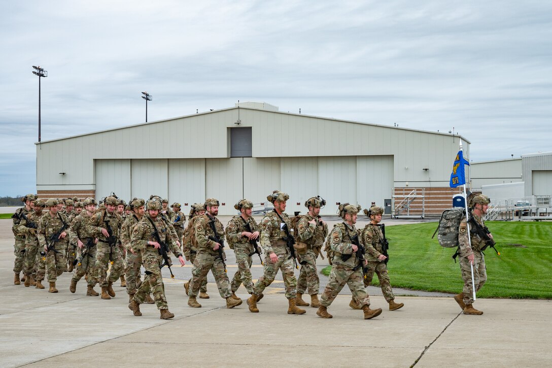 Airmen from the 914th Security Forces Squadron held their 10th annual 914th SFS Memorial March in observance of National Police Week.