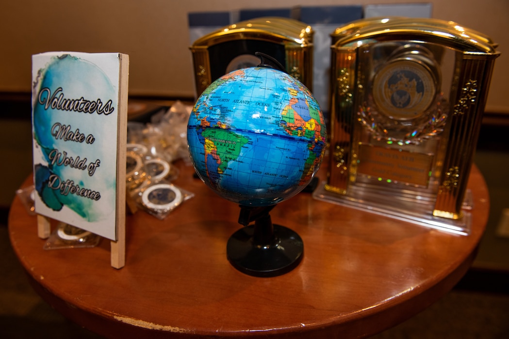 Items displayed on table for event