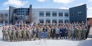 Participants in the U.S. Space Force's second Global Force Management Sourcing Conference, hosted by Space Operations Command (SpOC), come together in Colorado Springs, Colorado, April 29, 2025. The event brings together component field commands, Space Force leadership, field commands, mission area teams, Allies and partners to communicate requirements to influence USSF force generation, prioritization and sourcing activities. The resulting synchronization between the participants drives SpOC's mission as the service's provider of combat-ready space forces. (U.S. Space Force photo by Dave Grim)