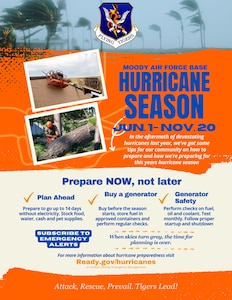 The image is full of text, showing how to better prepare for the 2025 hurricane season.
