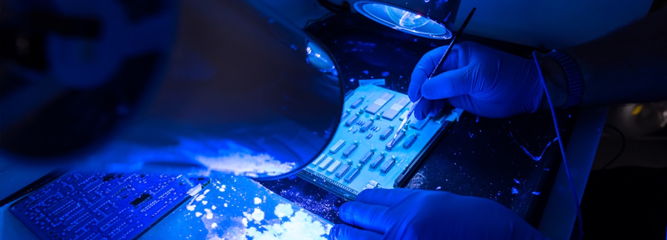 Photo of circuit card cleaning