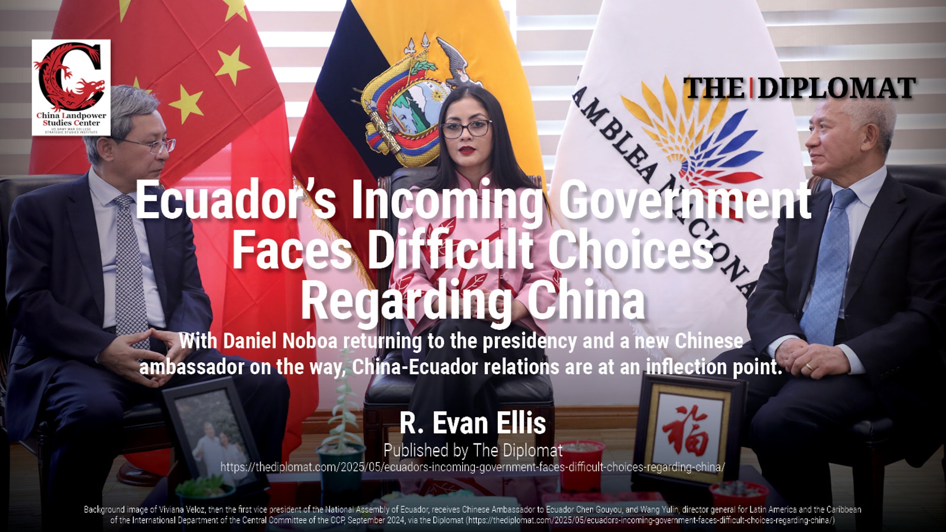 Ecuador’s Incoming Government Faces Difficult Choices Regarding China | R. Evan Ellis