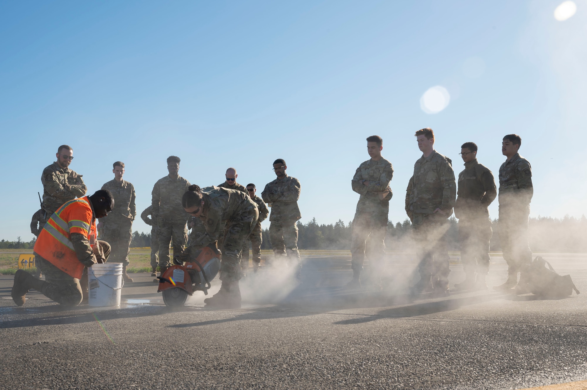 In a continuing effort to refine and enhance Airmen's combat competency and mission readiness the 62d Airlift Wing began implementing its Mission Ready Airmen day program in January 2025, dedicating one day a month to cross-functional training for Airmen across the wing.