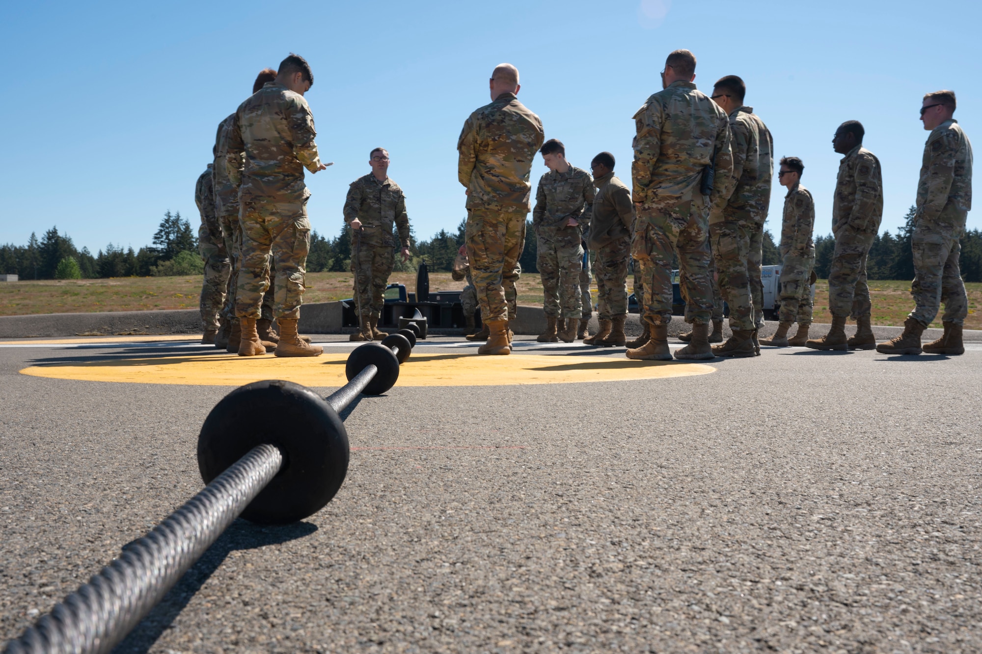 In a continuing effort to refine and enhance Airmen's combat competency and mission readiness the 62d Airlift Wing began implementing its Mission Ready Airmen day program in January 2025, dedicating one day a month to cross-functional training for Airmen across the wing.
