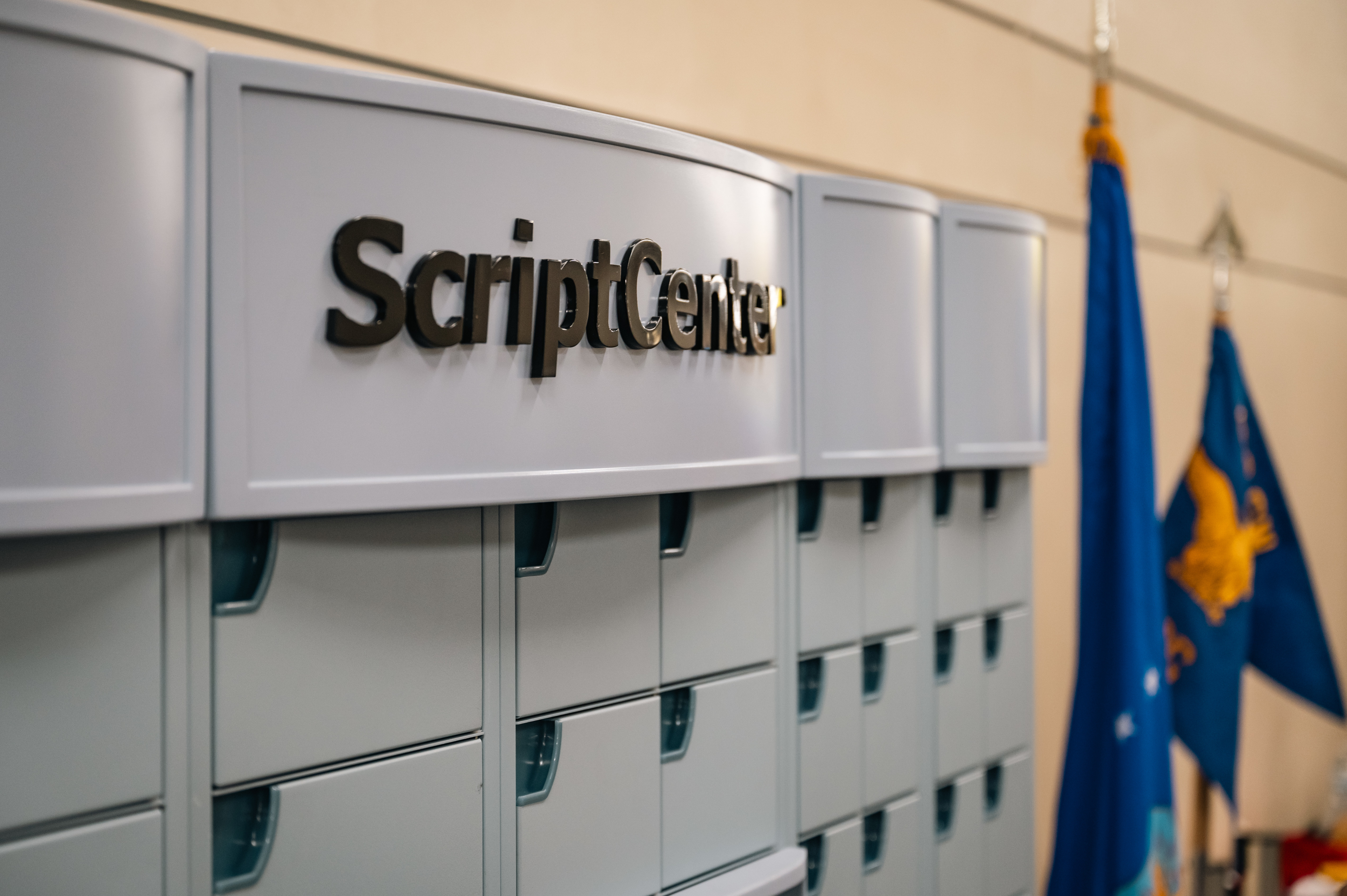 The ScriptCenter kiosk is a state-of-the-art technology that will provide a convenient and secure location to pick up subscriptions at Buckley Space Force Base, CO., May 6, 2025. The kiosk is located inside of the Base Exchange lobby and will be available for use during Exchange duty hours. (U.S. Space Force photo by Staff Sgt. Danielle McBride)