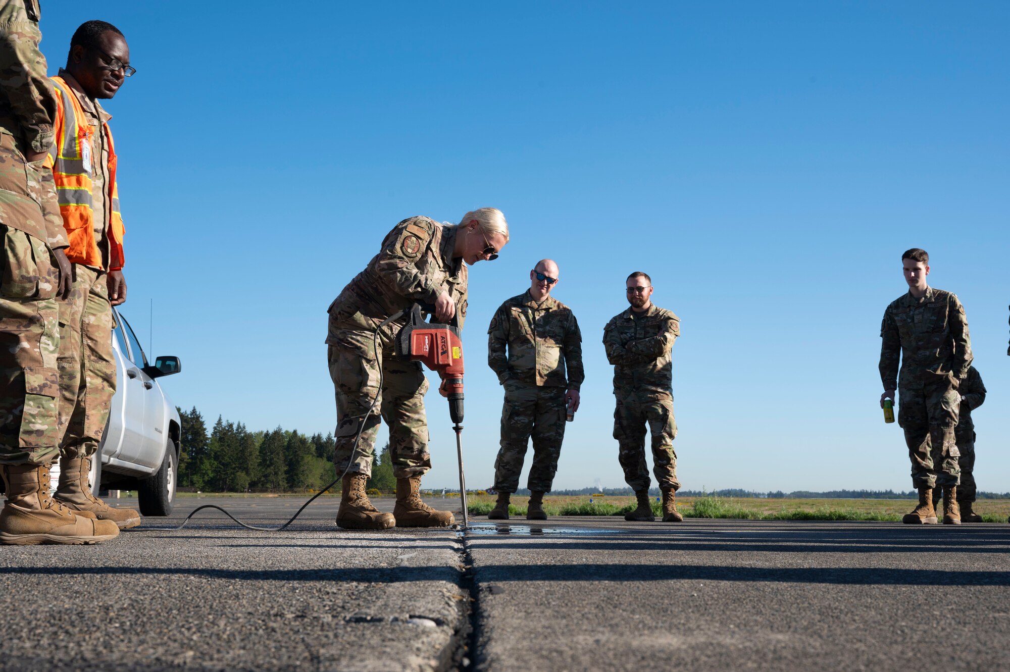In a continuing effort to refine and enhance Airmen's combat competency and mission readiness the 62d Airlift Wing began implementing its Mission Ready Airmen day program in January 2025, dedicating one day a month to cross-functional training for Airmen across the wing.