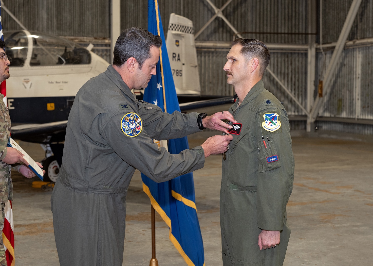Former 487th TRS commander receives Meritorious Service Medal