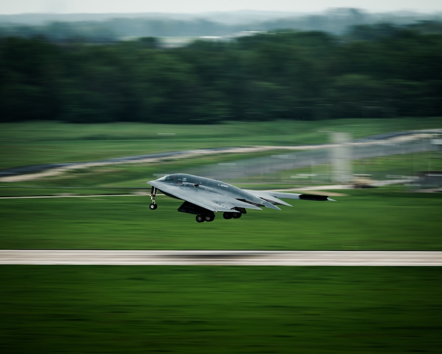 B-2 taking off