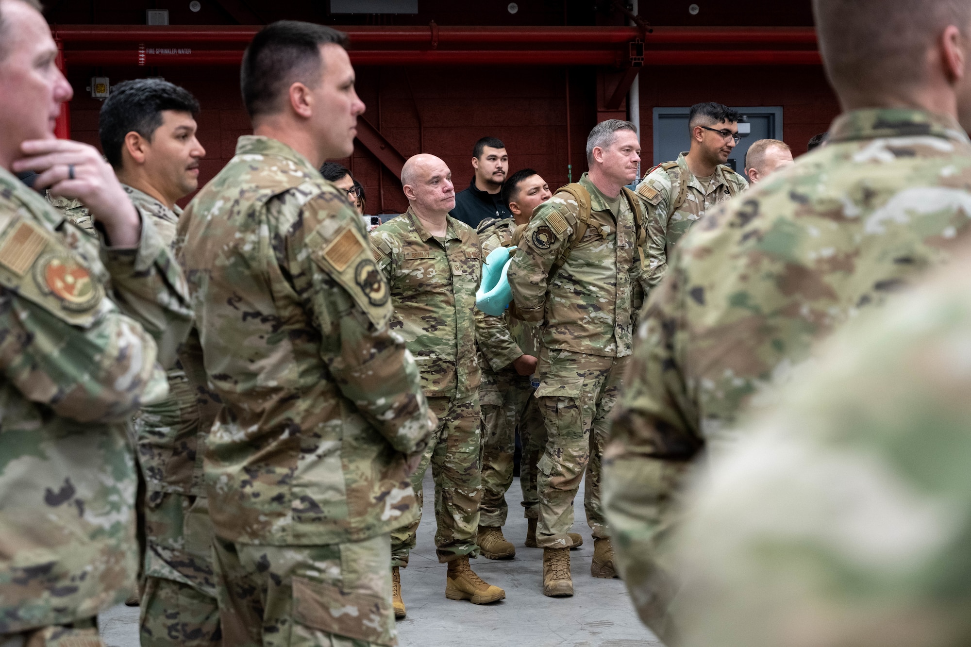 Members of the Colorado Air National Guard prepare for a deployment to an expeditionary air base, Buckley Space Force Base, Colorado, March 25, 2025.