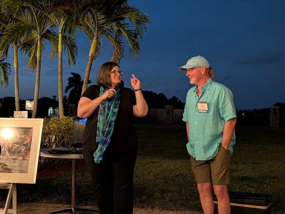 Congratulations to Jerry Lorenz on his retirement from Audubon Florida! Also pictured: Julie Hill Gabriel, Audubon Florida