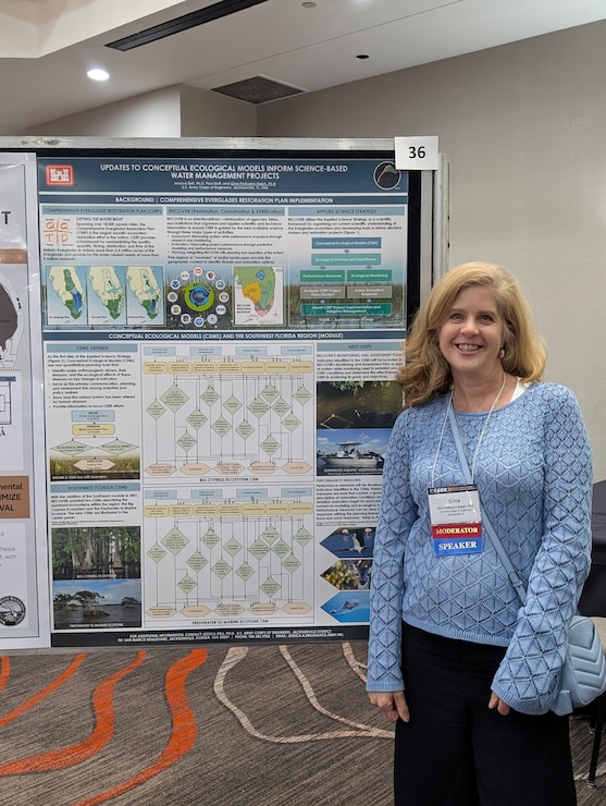 Gina Ralph presented a poster titled Updates to Conceptual Ecological Models Inform Science-Based Water Management Projects at the Greater Everglades Ecosystem Restoration Conference.