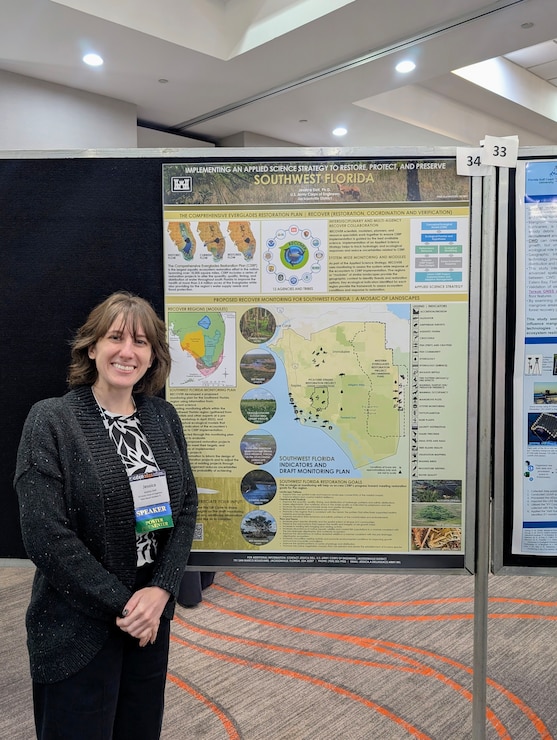 Jessica Dell presented a poster titled Implementing an Applied Science Strategy to Restore, Protect, and Preserve Southwest Florida at the Greater Everglades Ecosystem Restoration Conference.