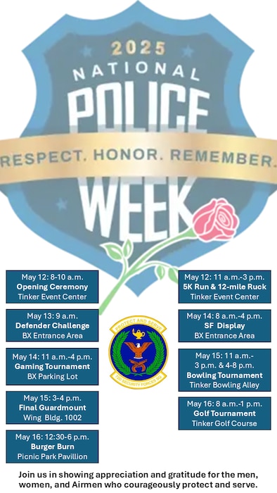 Police Week Events Flyer