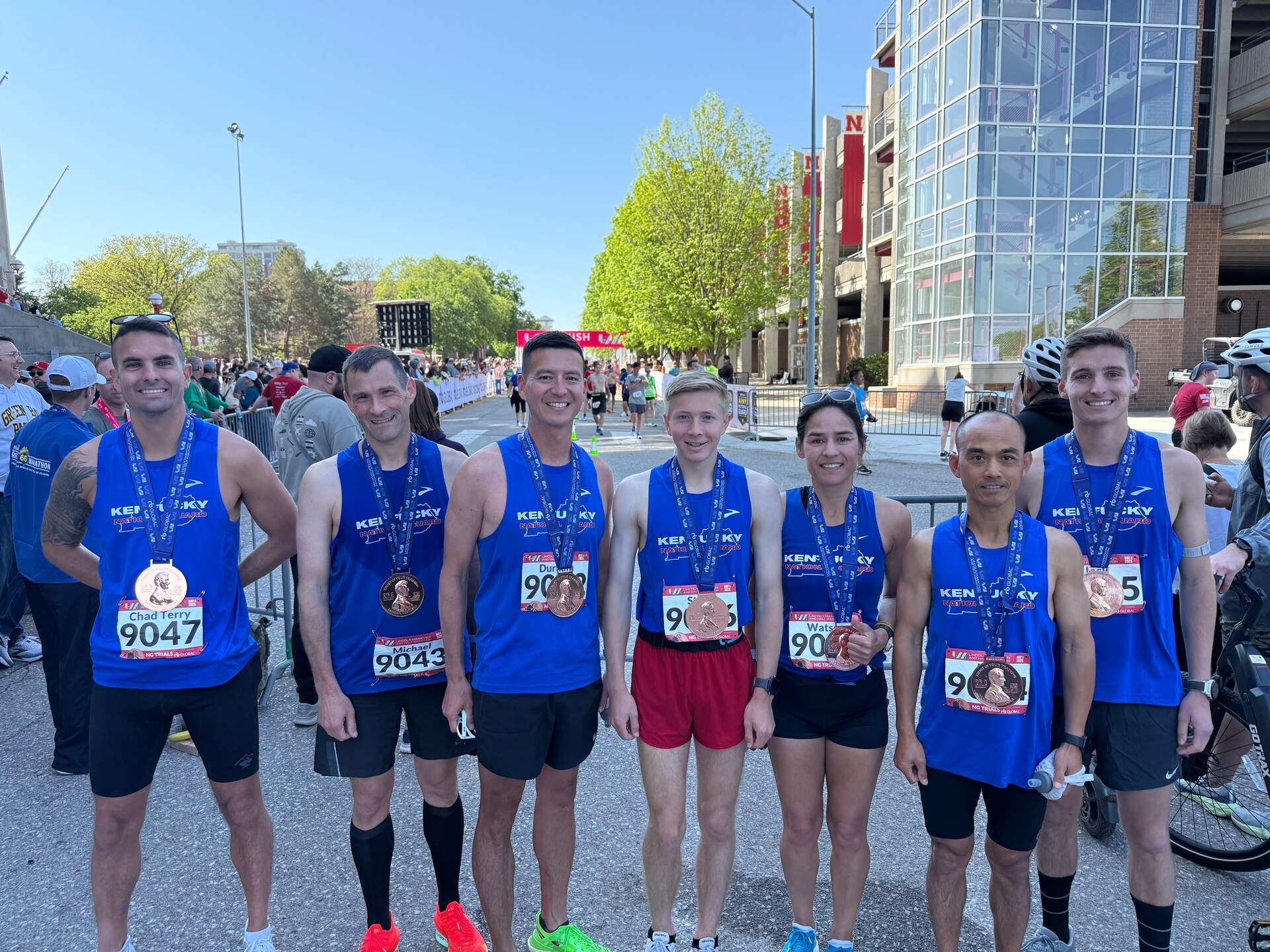 Members of the Kentucky National Guard Marathon Team won their first championship at the All-Guard Marathon Time Trials in Lincoln, Nebraska on May 4, 2025.