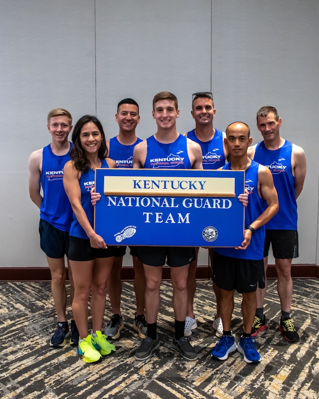 Members of the Kentucky National Guard Team participated in the All-Guard Marathon Time Trials during the Lincoln Marathon, May 4, 2025.