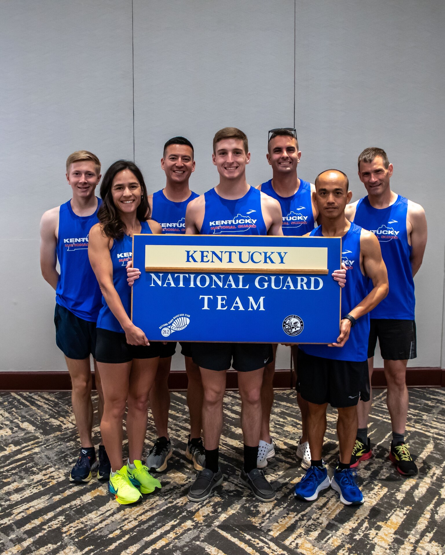 Members of the Kentucky National Guard Team participated in the All-Guard Marathon Time Trials during the Lincoln Marathon, May 4, 2025.