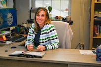 Carol-Anne Cerkan, a victim advocate for sexual assault prevention and response team assigned to the 11th Wing, poses for a photo at Joint Base Anacostia-Bolling, Washington, D.C., April 7, 2025. The SAPR program provides advocacy, education and resources to prevent and support those affected by sexual assault. (U.S. Air Force photo by Airman 1st Class Shanel Toussaint)