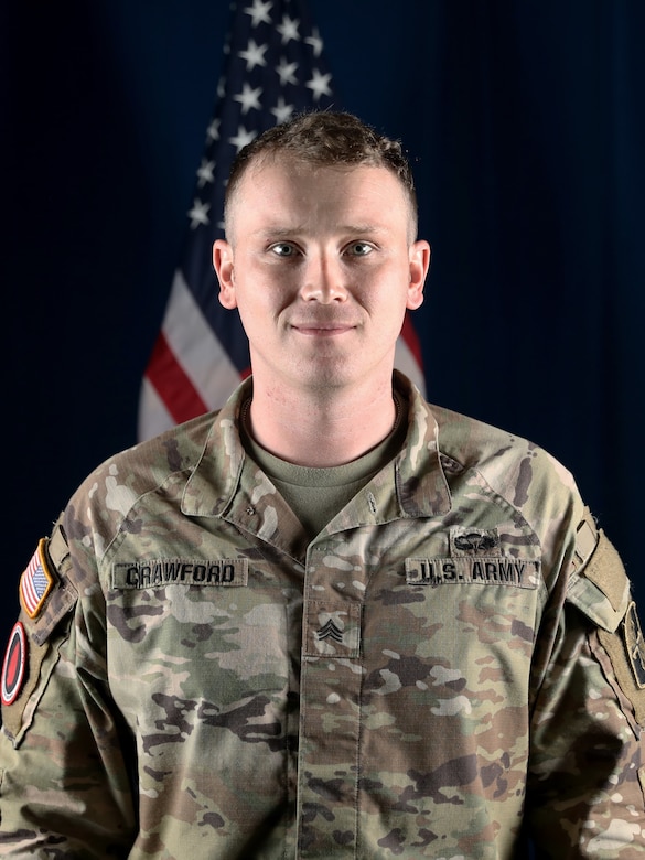 Sgt. Miles E. Crawford of the Maryland National Guard's 58th Military Intelligence Brigade won the Noncommissioned Officer of the Year category during the Region II Best Warrior Competition that took place May 5-9, 2025, at Fort Indiantown Gap, Pennsylvania. (U.S. Army National Guard photo by Spc. Skylin Simpson)